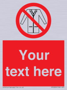 Custom No Lab Coats Sign